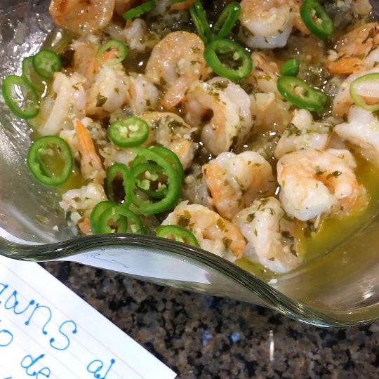 Prawns al Mojo de Ajo